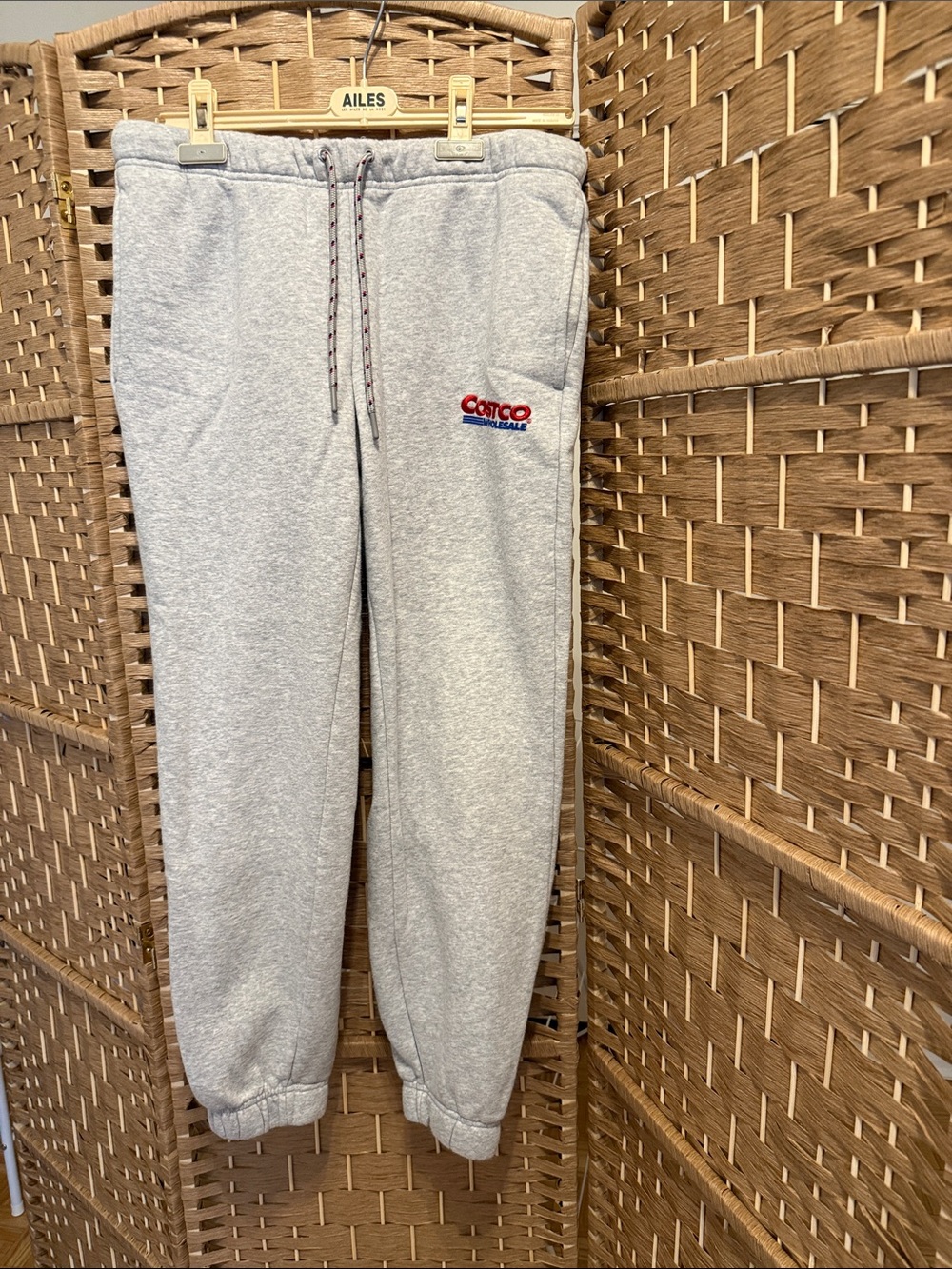 Adult W Gray Logo Sweatpants - Cozy Pull-On Joggers
